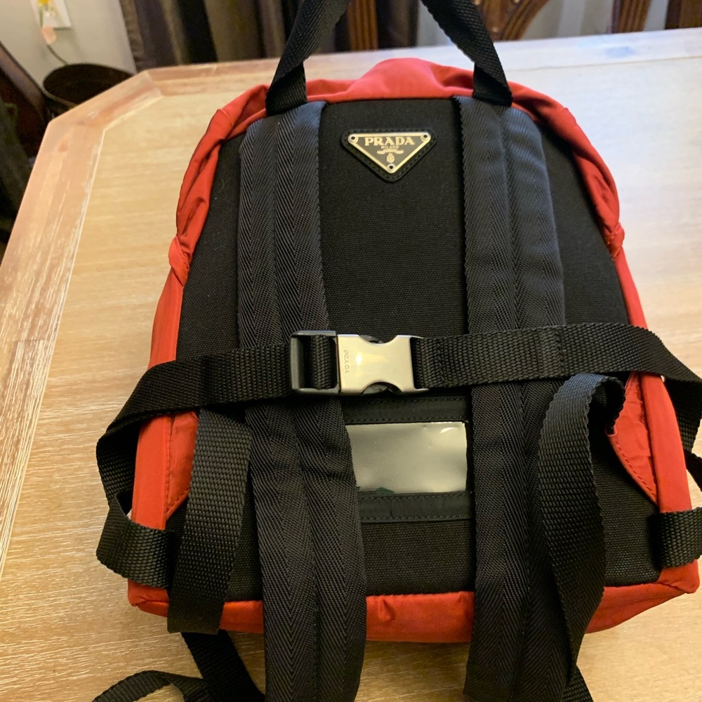 Authentic Preloved Prada Red Backpack Stylish Dur… - image 4